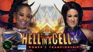 WWE Hell In A Cell 2021 Bianca Belair vs Bayley Official Match Card HD