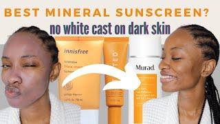 I Found the BEST MINERAL SUNSCREENS for DARK SKIN  | Minimal NO WHITE CAST  April Basi