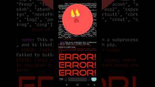 Error Installing Numpy  FIX #shorts #error #python #termux #linux #pip #education #lesson