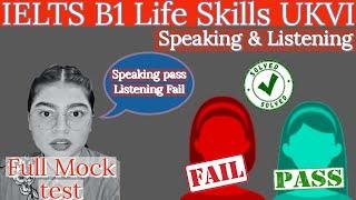 Full Test IELTS B1 Life Skills Speaking & Listening Test Mock Test  ||Latest Assessment UKVI   2022