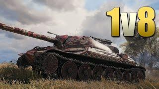 IS-7 alone versus 8 enemies - World of Tanks