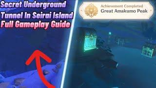 Secret Underground Cave In Seirai Island | Full Gameplay Guide | Genshin Impact 2.1