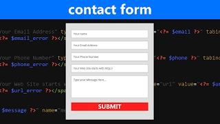 HTML/PHP Contact Form Tutorial with Validation and Email Submit