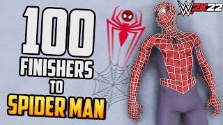 100 Finishers to Spider Man! - WWE 2K22
