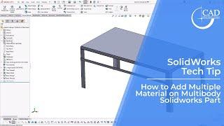 How to Add Multiple Material on Multibody Solidworks Part