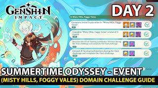 Genshin Impact - How To Complete Misty Hills, Foggy Vales Event Challenge (Summertime Odyssey) Guide