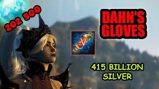 Enhancing Dahn's gloves | 415 billion silver | unluckiest enhancing