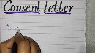 Consent Letter By Parents || Consent Letter To Principal || Permission Letter To School