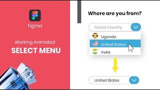 Figma Select Menu Animation | Drop-down menu