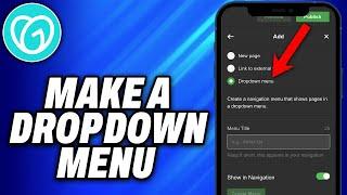 How To Make A Drop Down Menu On GoDaddy (2024) - Easy Fix