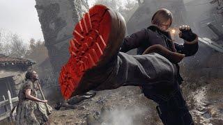 Resident Evil 4 Remake | Leon’s Ridiculously Powerful Kick