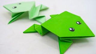 Zıplayan Kurbağa Nasıl Yapılır? / Kağıttan Origami Kurbağa Yapmak/Kağıttan Kurbağa