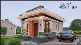 Desain Rumah Minimalis Modern 5x8m || Small House Design