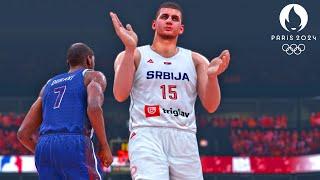 NBA 2K24 Live Simulation! | USA vs Serbia FULL GAME | Olympic Men's Basketball