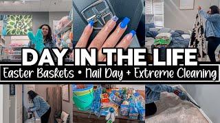 REAL LIFE AS A SINGLE MOM | BUSY MOM Life | Easter Baskets for Boys, Nail Day + Extreme Cleaning