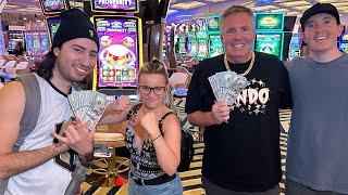 Amazing Slot Machine Race! Vegas Matt vs Pompsie!