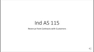 A Short Summary on Ind AS 115 - Revenue Recognition