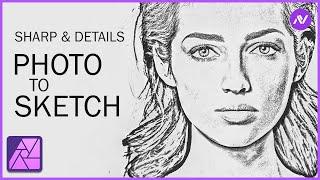 Realistic Pencil Sketch Art Effect with [ Sharp & Details ]  Affinity Photo Tutorial