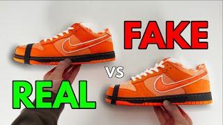 REAL VS FAKE! NIKE SB DUNK ORANGE LOBSTER SNEAKER COMPARISON!