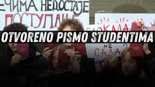 OTVORENO PISMO I PODRSKA STUDENTIMA U SRBIJI