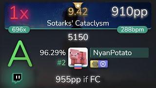 [9.42⭐Live] NyanPotato | THE ORAL CIGARETTES - 5150 [Sotarks' Cataclysm] +HDDT 96.29% {#2 910pp 1}