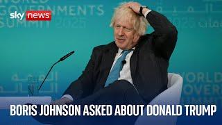 Former PM Boris Johnson speaks at the World Governments Summit