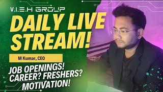 Job Openings and Q&A | Live with M Kumar | cybersecurity jobs for freshers