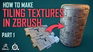 Sculpt Tiling Textures in Zbrush [Zbrush] [Substance Painter] = Part 1=