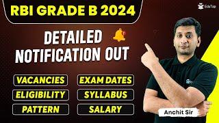 RBI Grade B Notification Out 2024| RBI Grade B Syllabus & Recruitment | Eligibility |Salary |EduTap