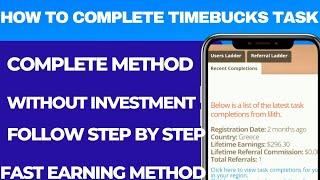 timebucks se paise kaise kamaye in pakistan / How to complete task in timebucks /work from home