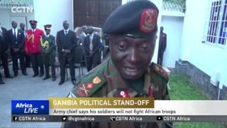 Gambian Army chief says his soldiers will not fight African troops