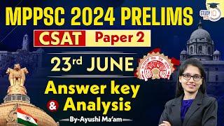 MPPSC CSAT 2024 Solved Paper | Complete CSAT Paper 2 Analysis & Answer Key | MPPSC Exam Analysis