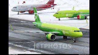 Взлет самолёта S7 Airlines 29.04.2021