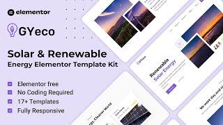 How to Create a Solar & Renewable Energy Website Using Elementor FREE