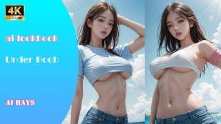 [4k AI girl] AI LOOKBOOK  언더붑 룩북 /'underboob lookbook