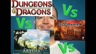 Josh Yaks about Arydia: The Paths We Dare Tread in comparison to D&D and Gloomhaven