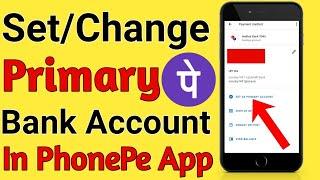 How To Change | Set  Default Bank Account In PhonePe | Set Primary Account | Lucky Info