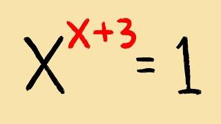 Solving x^(x+3)=1