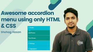 Awesome accordion menu using only HTML & CSS