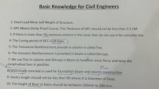 Basic Knowledge for Civil engineering Students