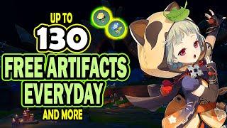 Get Free Artifacts DAILY (up to 130+) with this Farming Route | Genshin Impact