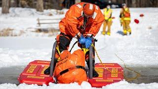 Hampden Mass Fire Dept Ice Training