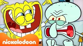 SpongeBob & Big Nate | 60 Menit Squidward Sangat Lelah  | Nickelodeon Bahasa