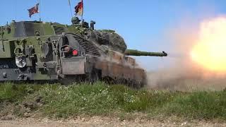 Prepping the Leopard 1 tank for live fire - LEOPARD 1TANK - live fire with 105 mm main gun