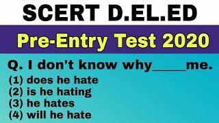 SCERT D.El.Ed Pre-Entry Test 2020 ||  Question Answers || General English (Video-3)