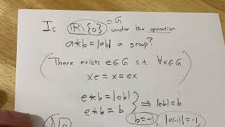 Does the set R\{0} under the binary operation a*b = |ab| form a group?