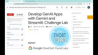 Develop GenAI Apps with Gemini and Streamlit: Challenge Lab || #qwiklabs || #GSP517 ||   @quick_lab