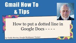 How do I make a dotted line in Google Docs using Google Workspace or Gmail?