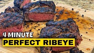 PERFECT Ribeye on Kamado Joe | 4 Minute Steak | 900 Degree Steak | Coal Fire | Hot and Fast