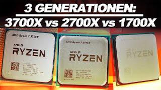 3 Generationen im VERGLEICH! -- AMD R7 3700X vs 2700X vs 1700X